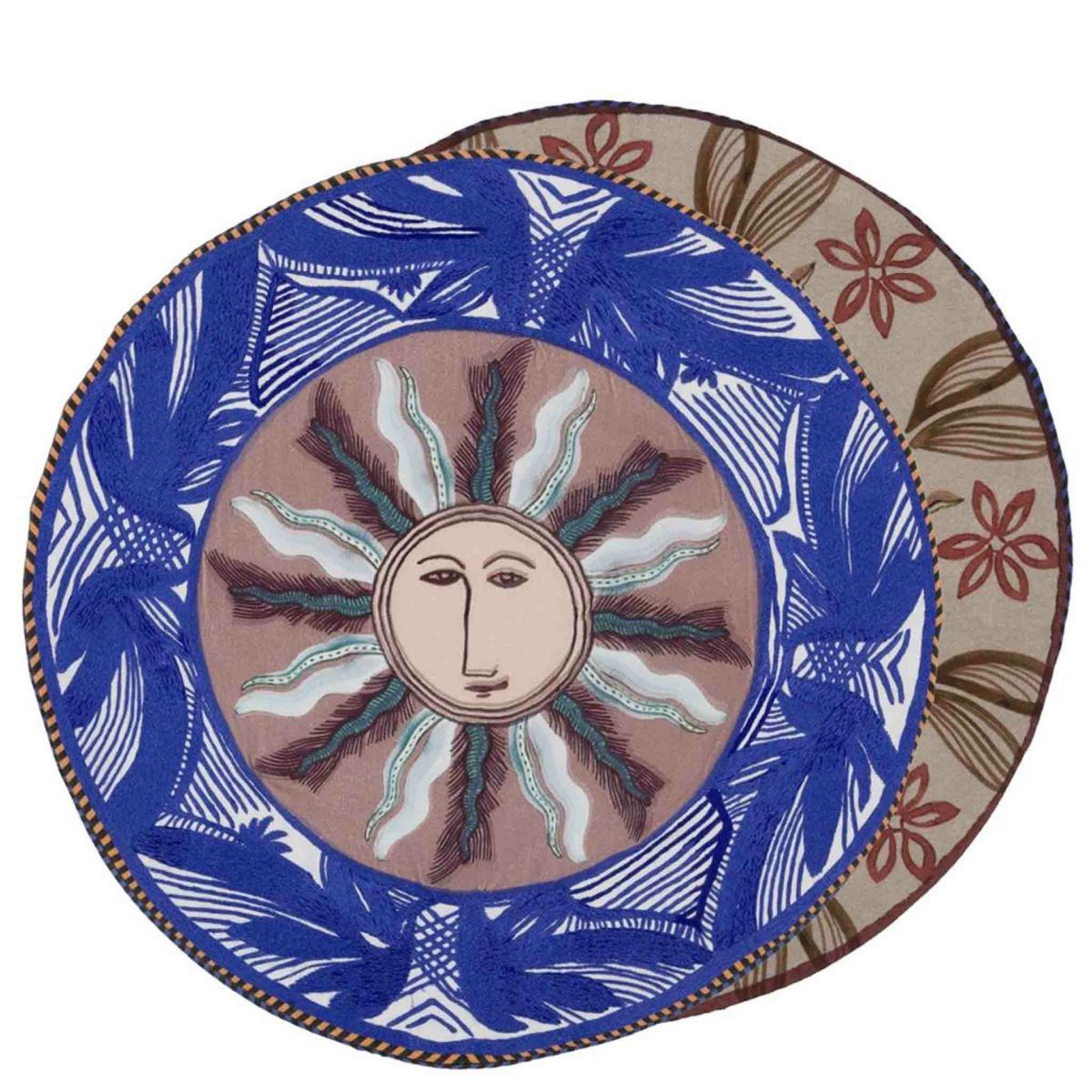 Pillow | Round Cushion Zenith, Sun Motif 45X45Cm Home Accessories Pillow