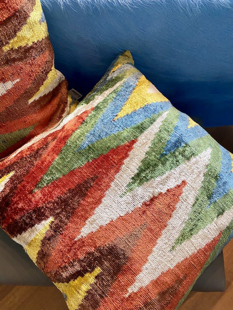 Pillow | Velvet Cushion ‘Ikat’ – Colorful Mix 50X50 Cm Home Accessories Pillow