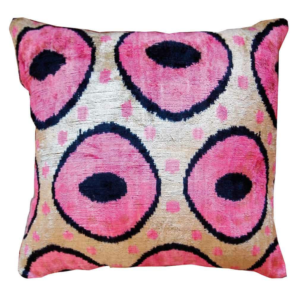 Pillow | Velvet Cushion ‘Ikat’ – Pink 50X50 Cm Home Accessories Pillow