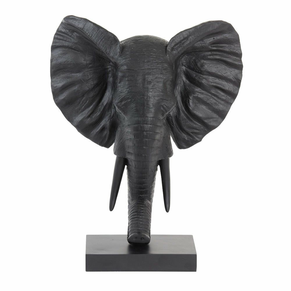 Sculptures & Figures | Animal Figure Elephant Matt Black 38.5X19.5X49Cm Home Accessories Sculptures & Figures