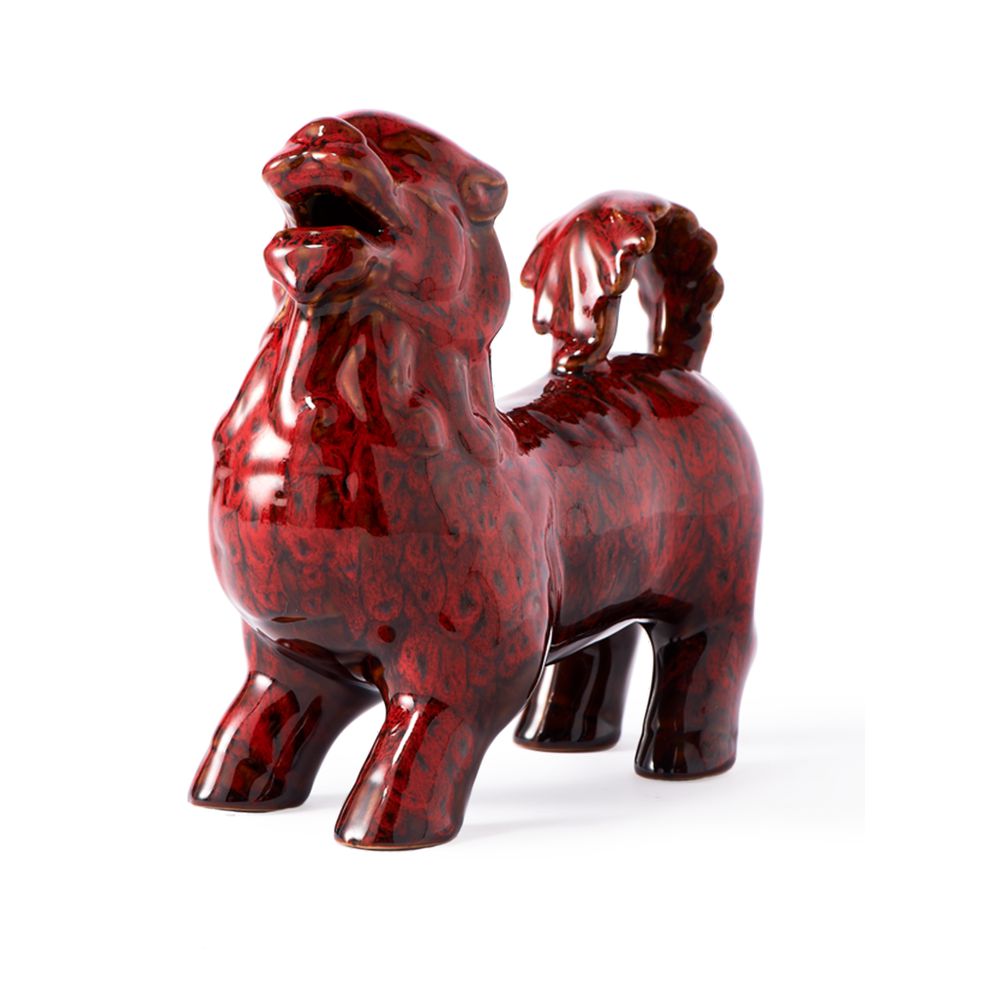 Sculptures & Figures | Animal Figure Qilin Red H19Cm Home Accessories Sculptures & Figures