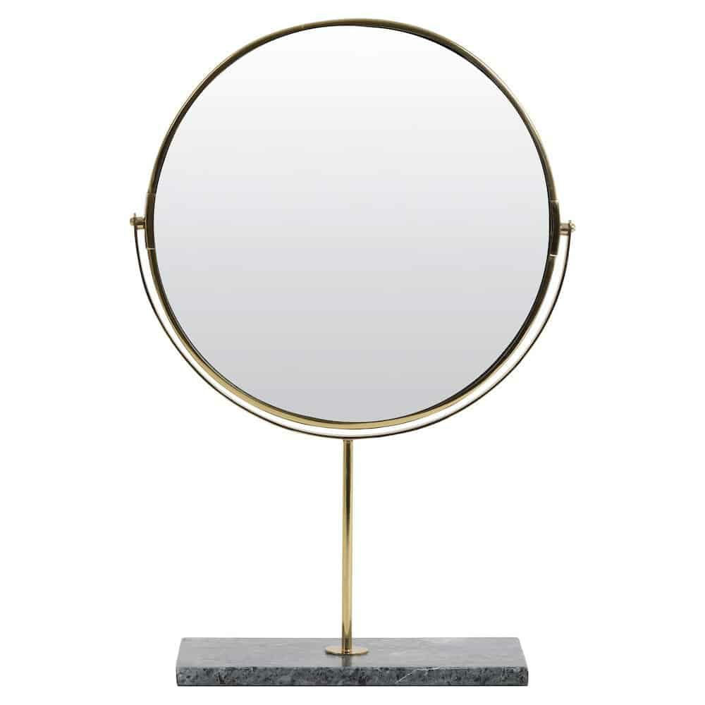 Sculptures & Figures | Cosmetic Mirror Riesco Marble Green-Gold 48Cm Home Accessories Sculptures & Figures