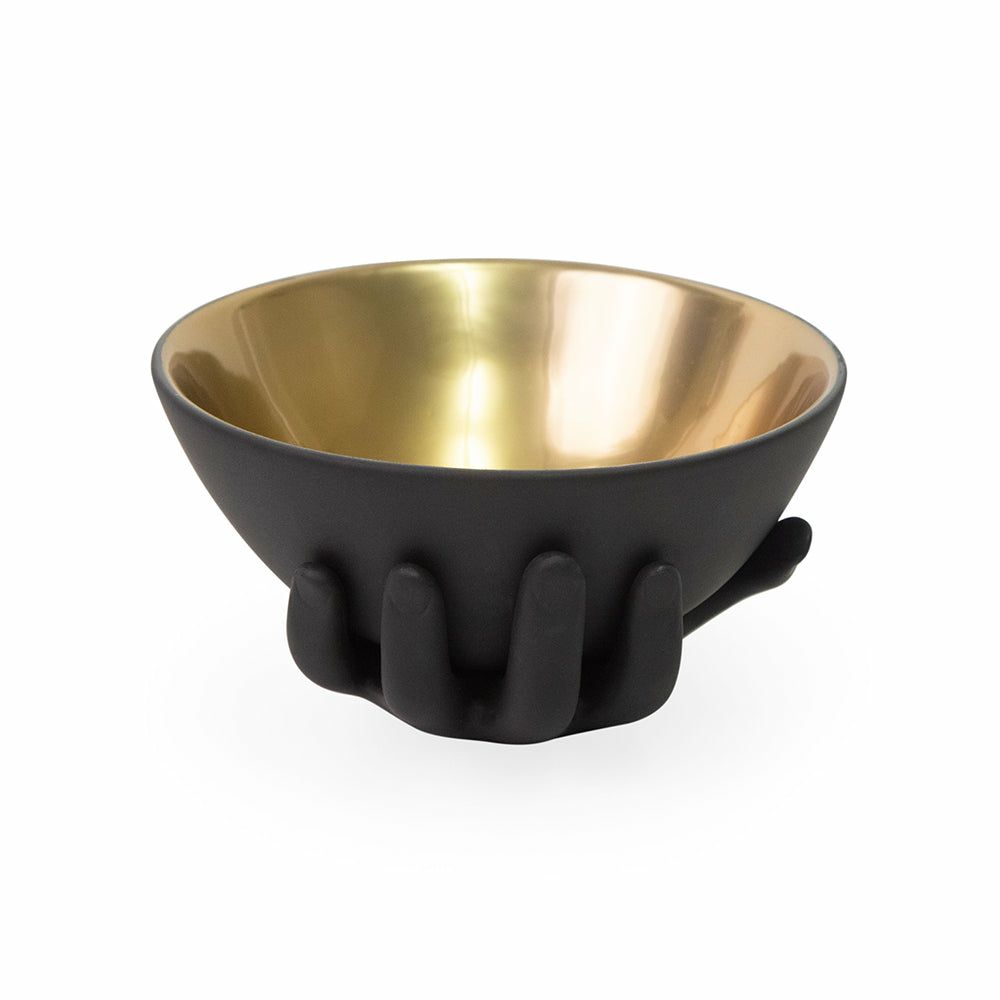 Sculptures & Figures | Decorative Bowl Eve Accent In Matt Black, Gold Home Accessories Sculptures & Figures