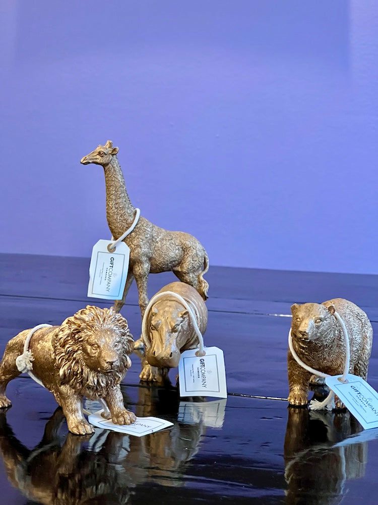 Sculptures & Figures | Decorative Figure: Wild Animals In Gold – 4 Parts Home Accessories Sculptures & Figures