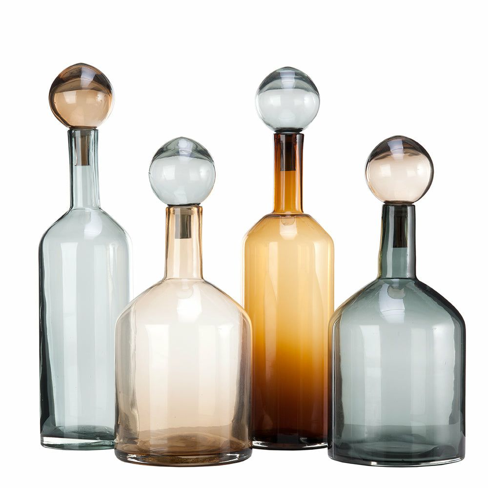 Sculptures & Figures | Decorative Glass Bottles Bubbles And Bottles Chic Mix L Home Accessories Sculptures & Figures