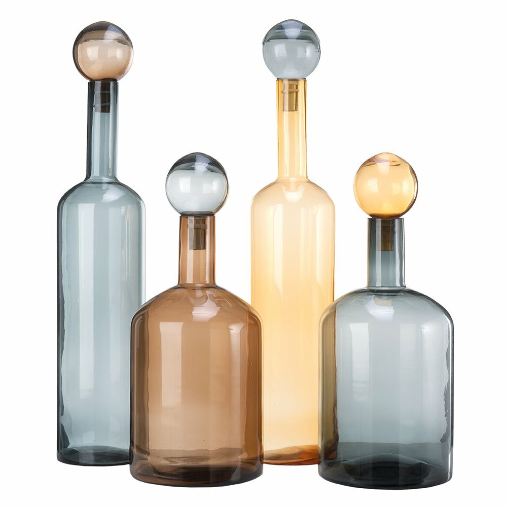 Sculptures & Figures | Decorative Glass Bottles Bubbles And Bottles Chic Mix Xxl Home Accessories Sculptures & Figures