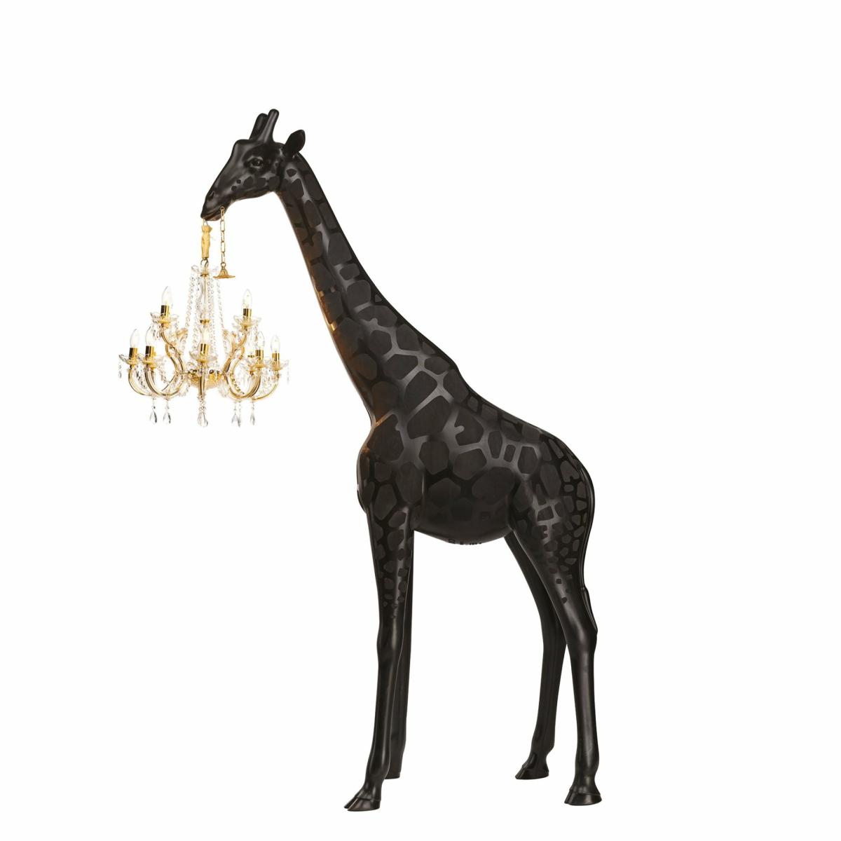 Sculptures & Figures | Floor Lamp Giraffe In Love M Indoor, H 2.65 Meters – Black Home Accessories Sculptures & Figures