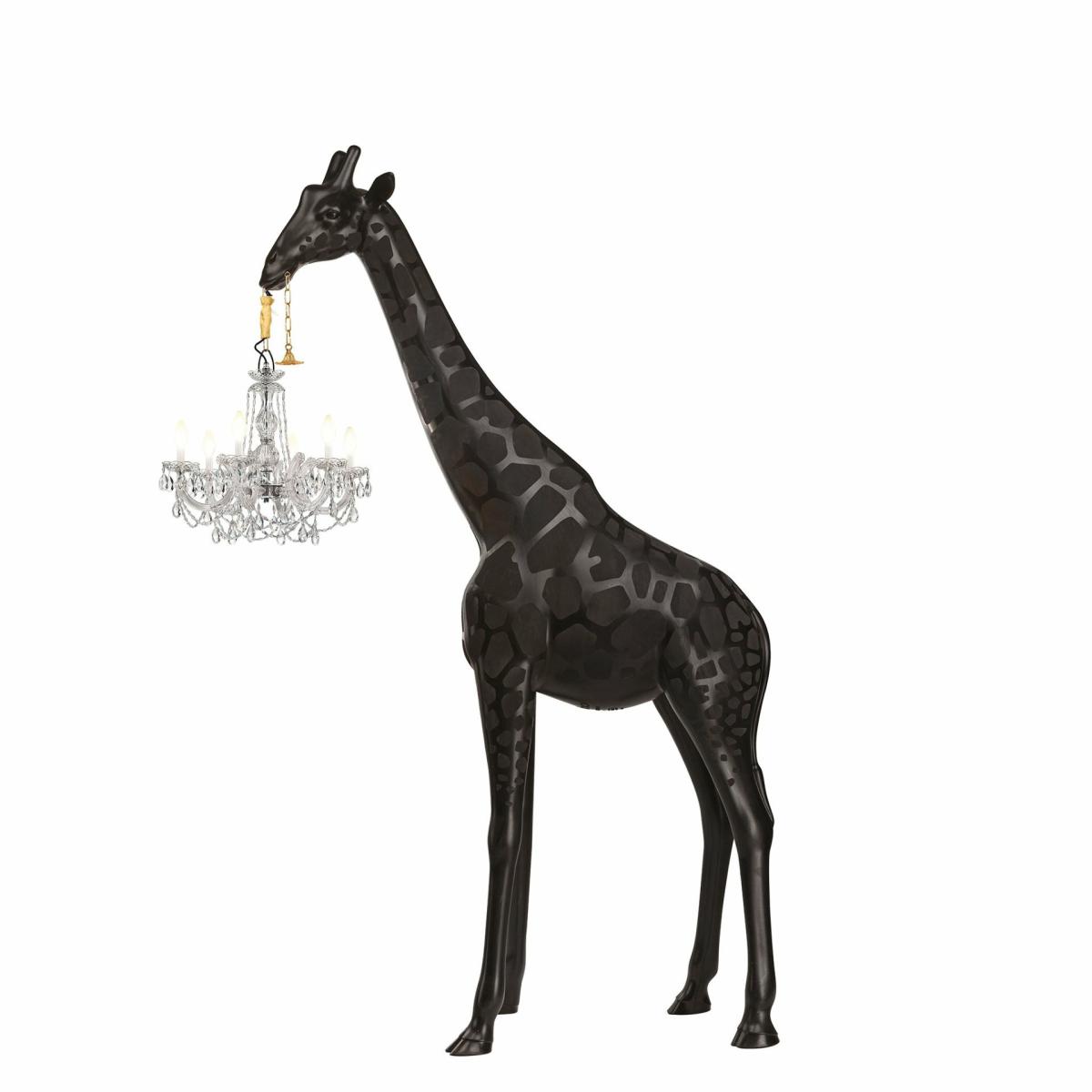 Sculptures & Figures | Floor Lamp Giraffe In Love M Outdoor, H 2.65 Meters – Black Home Accessories Sculptures & Figures