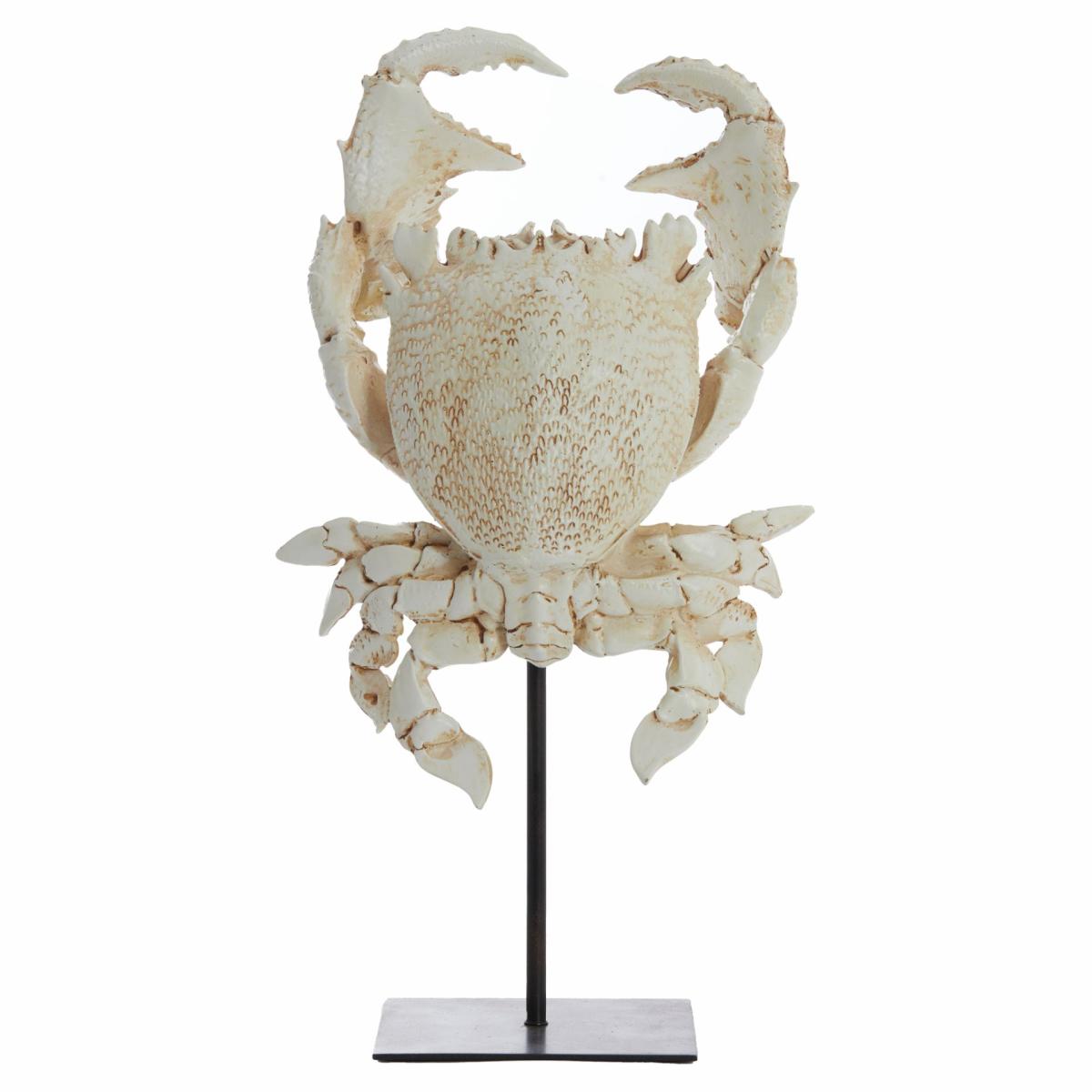 Sculptures & Figures | Ornament Crab On Foot, Height 42.5 Cm, Off-White Home Accessories Sculptures & Figures