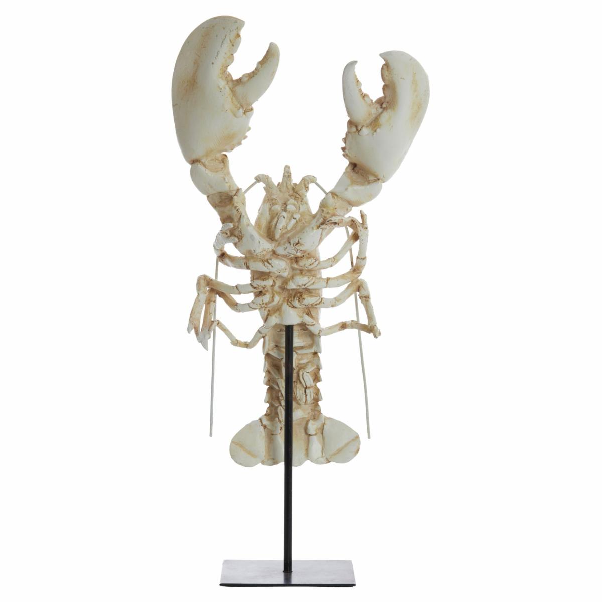 Sculptures & Figures | Ornament Lobster On Foot, Height 56.5 Cm, Off-White Home Accessories Sculptures & Figures