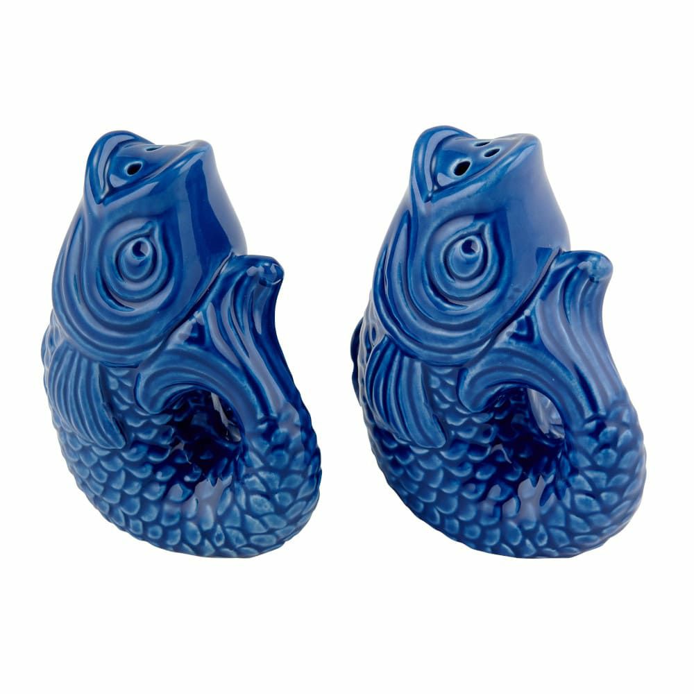 Sculptures & Figures | Salt And Pepper Shakers Monsieur Carafon Fish Azure Home Accessories Sculptures & Figures