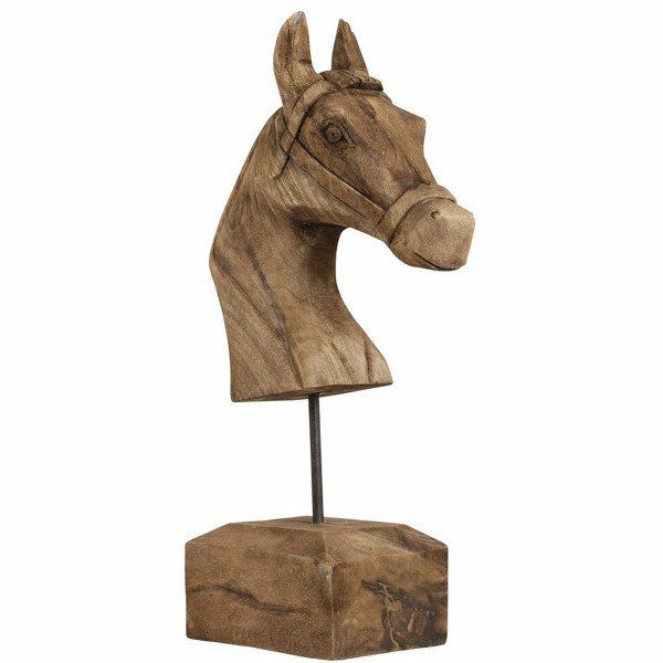 Sculptures & Figures | Sculpture Ornament Horse Made Of Wood Home Accessories Sculptures & Figures