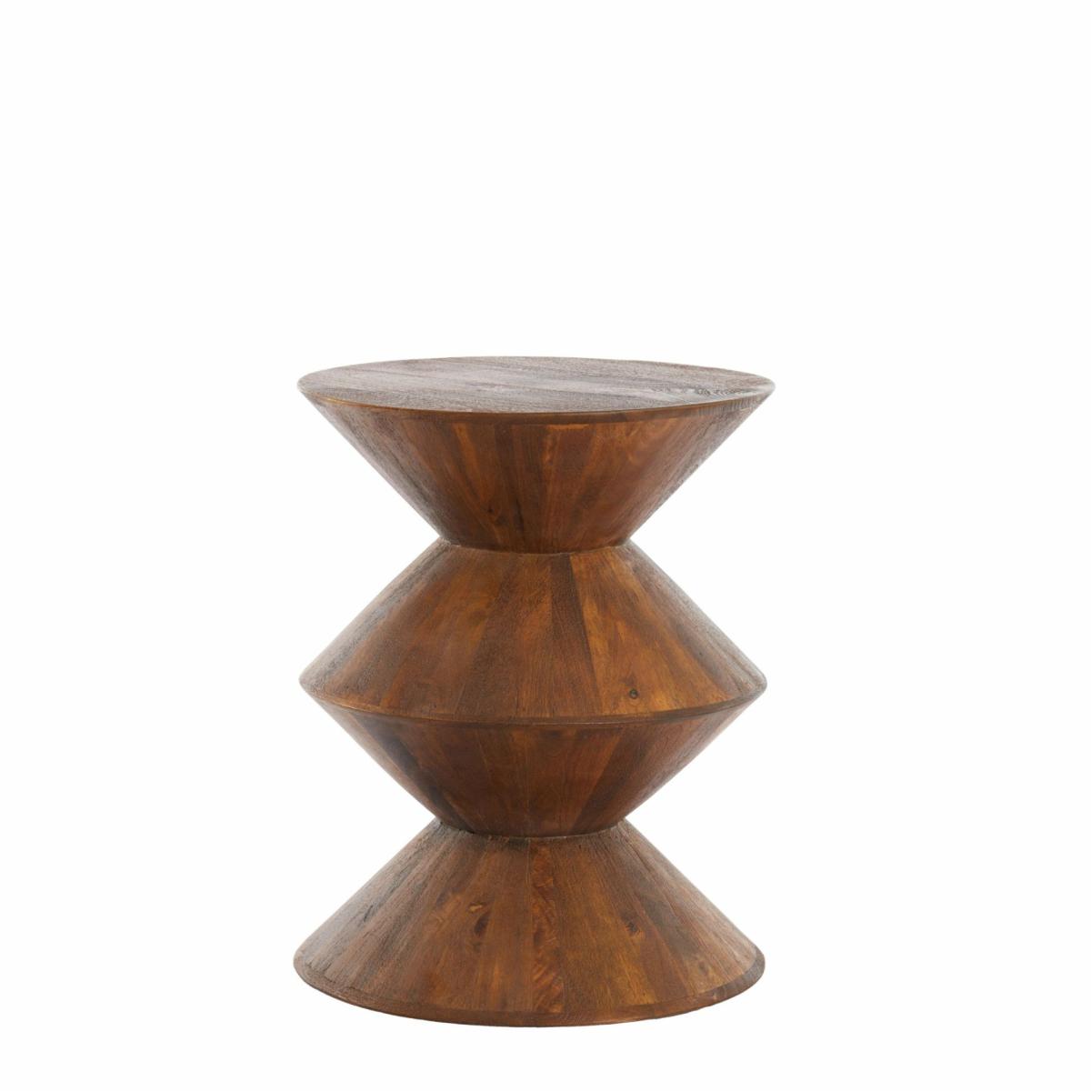 Side tables | Side Table Larus Mango Wood Oiled Ø40X50 Cm Furniture Side tables