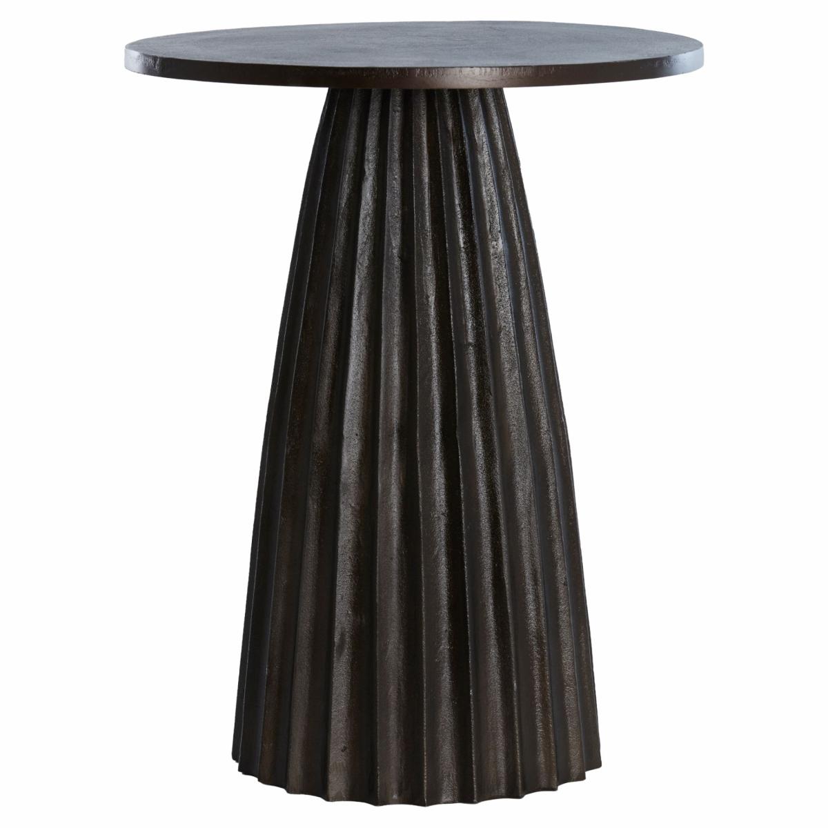 Side tables | Side Table Veglia Made Of Aluminum In Dark Brown 40X51 Cm Furniture Side tables