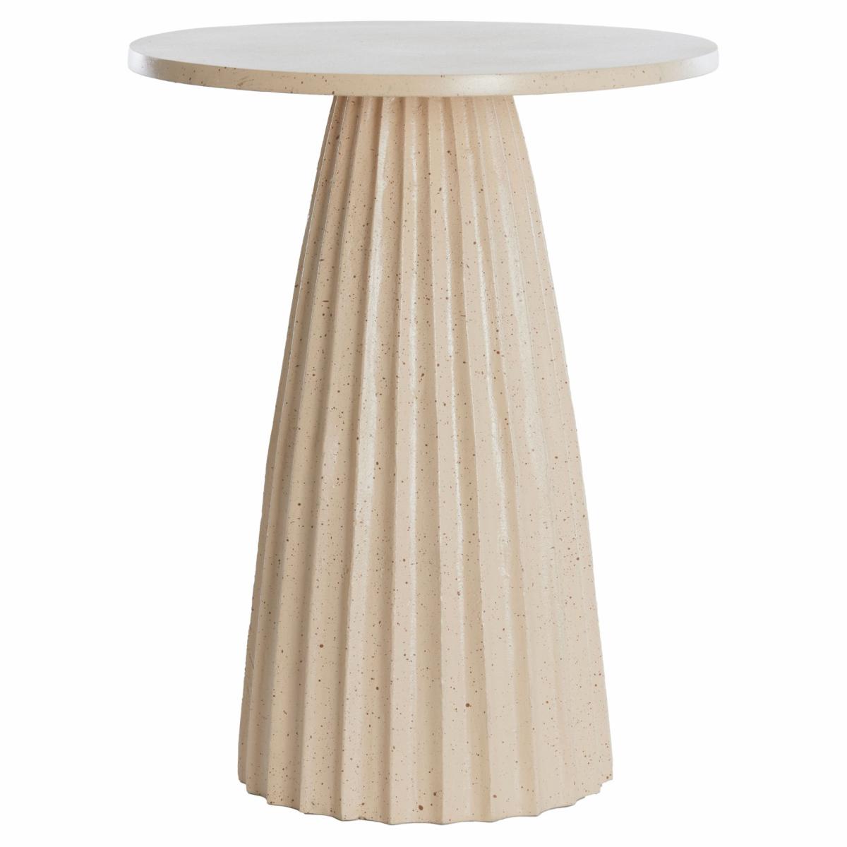 Side tables | Side Table Veglia Made Of Aluminum In Sand Brown 40X51 Cm Furniture Side tables