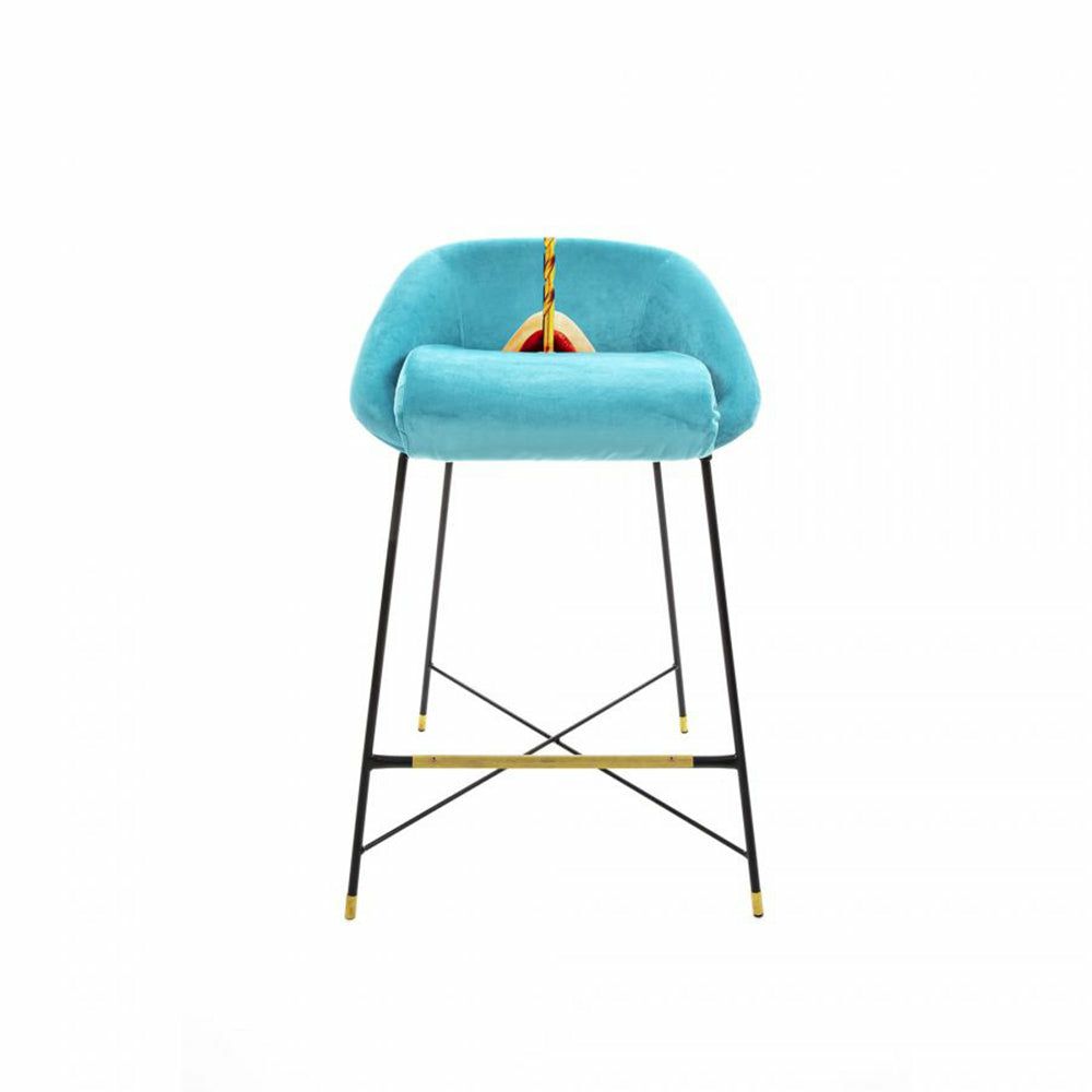 Stools & Poufs | Bar Stool Drill Turquoise-Blue Furniture Stools & Poufs