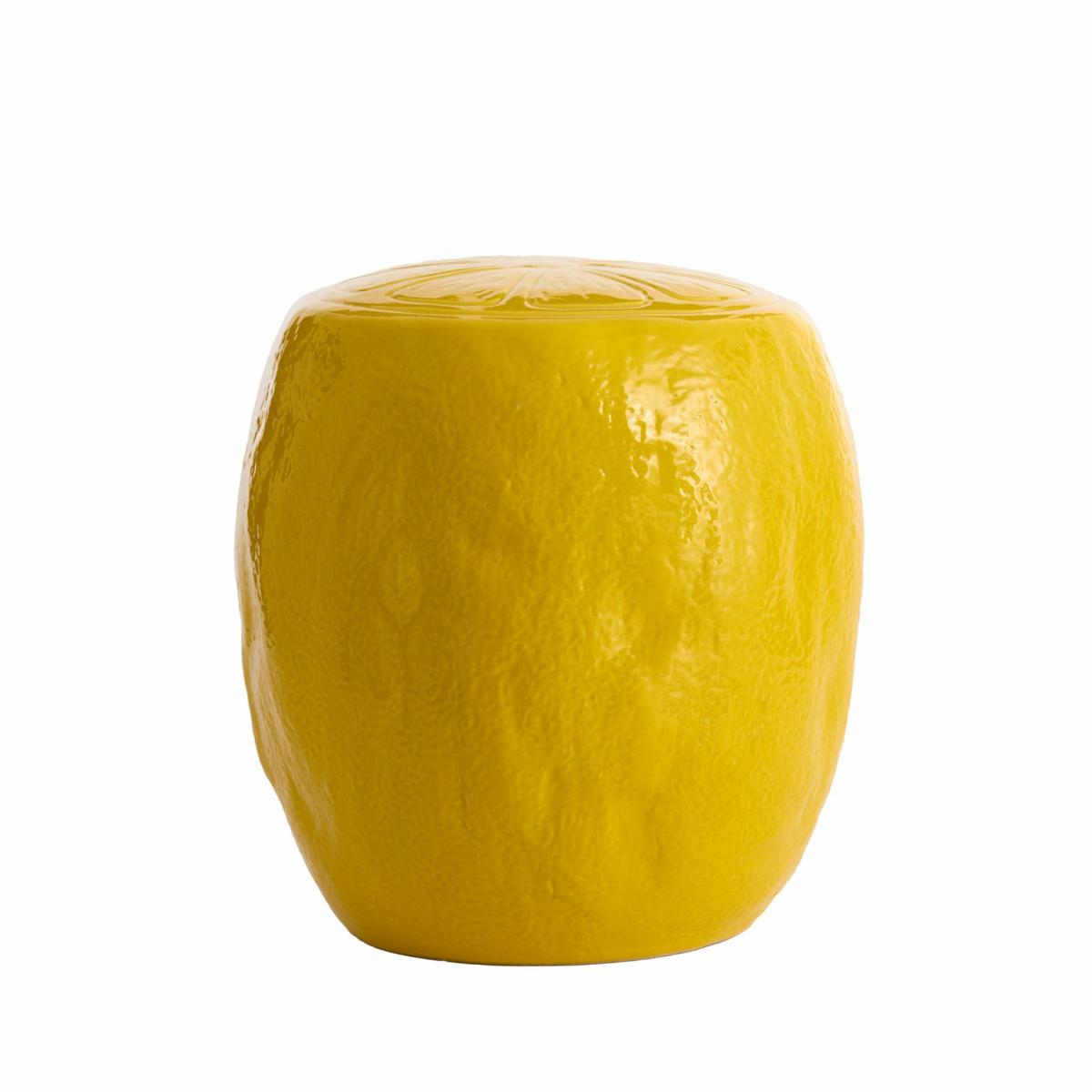 Stools & Poufs | Ceramic Stool Lemon Timobo Yellow Ø43X45 Cm Furniture Stools & Poufs