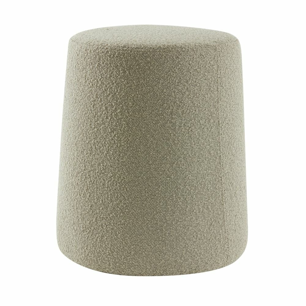 Stools & Poufs | Pouf Lauryn Bouclé Sand Color Ø39X45 Cm Furniture Stools & Poufs