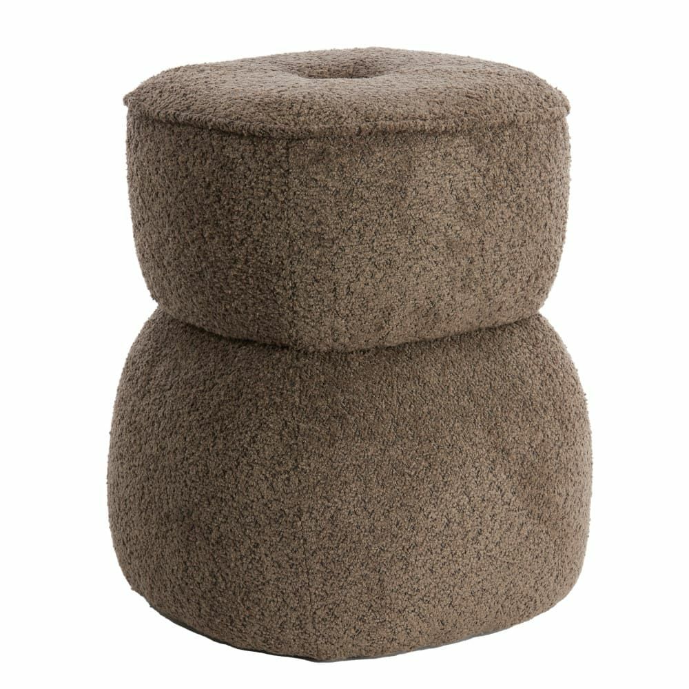 Stools & Poufs | Pouf Leyla Brown Ø40X46 Cm Furniture Stools & Poufs