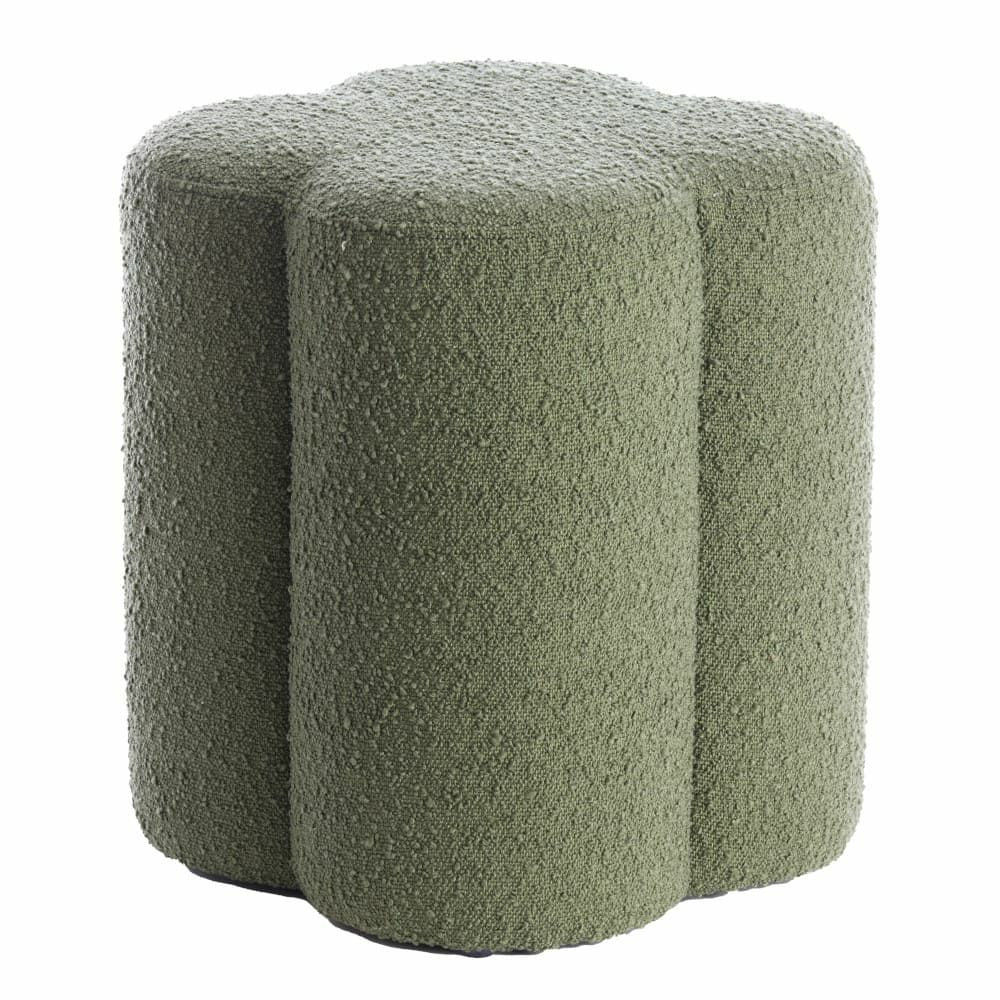 Stools & Poufs | Pouf Nalani 38X38X45Cm Bouclé Dark Green Furniture Stools & Poufs