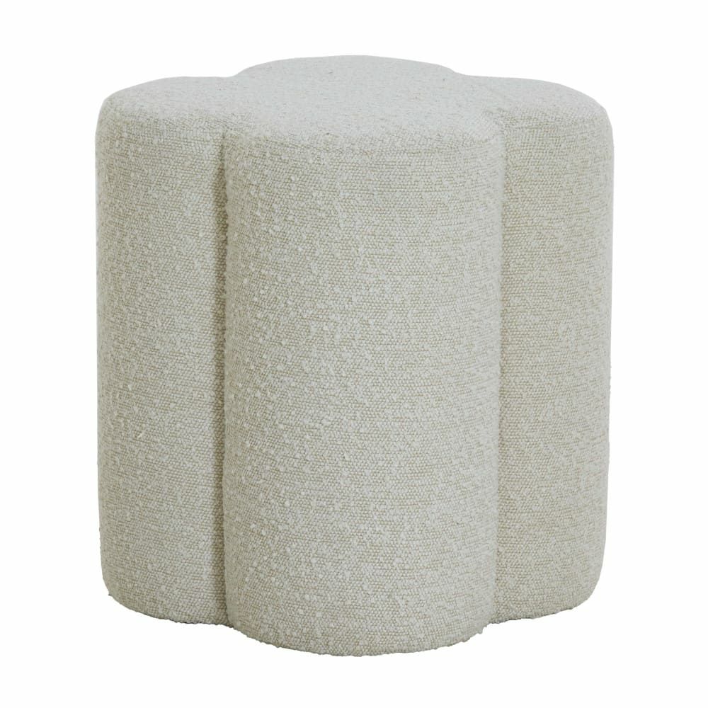 Stools & Poufs | Pouf Nalani Bouclé 38X38X45Cm In Cream White Furniture Stools & Poufs