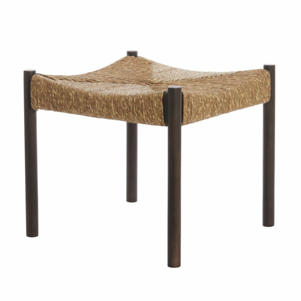 Stools & Poufs | Stool Delis Brown, Mango + Seagrass 44X44X40 Cm Furniture Stools & Poufs