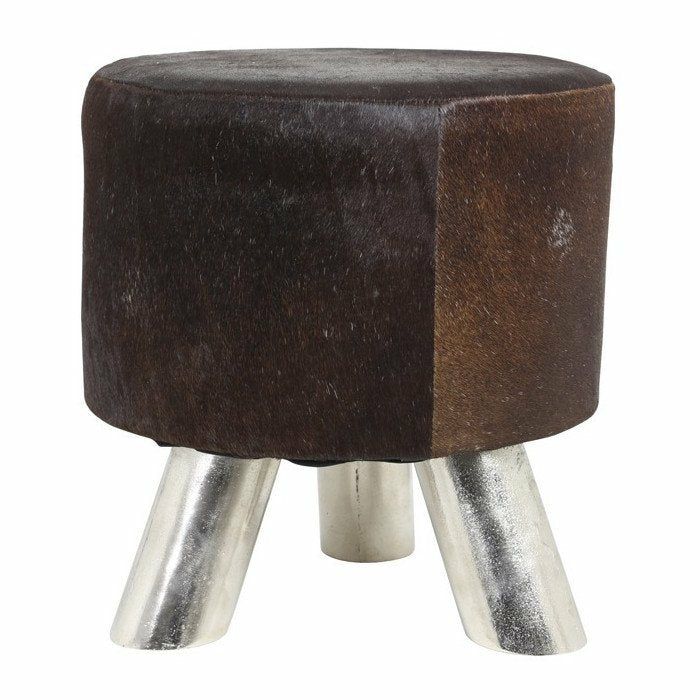 Stools & Poufs | Stool Hagan Cowhide Brown Furniture Stools & Poufs