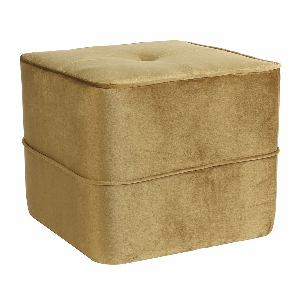 Stools & Poufs | Stool Kiki Matt Velvet Caramel Ø40X35 Cm Furniture Stools & Poufs