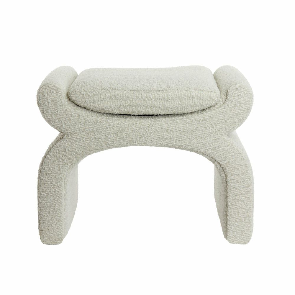 Stools & Poufs | Stool Nafya, Boucle Cream 60X46X46Cm Furniture Stools & Poufs