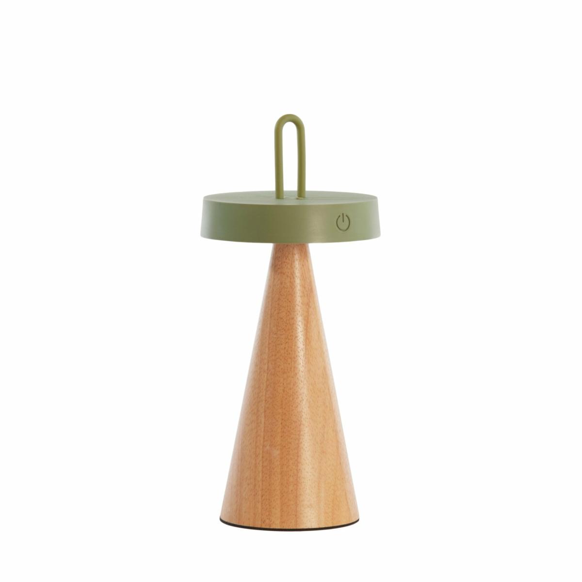 Table lamps & table lights | Led Table Lamp Ankenta, Rubber Wood, Olive/Natural Ø13X28.5 Cm Lamps & Lights Table lamps & table lights