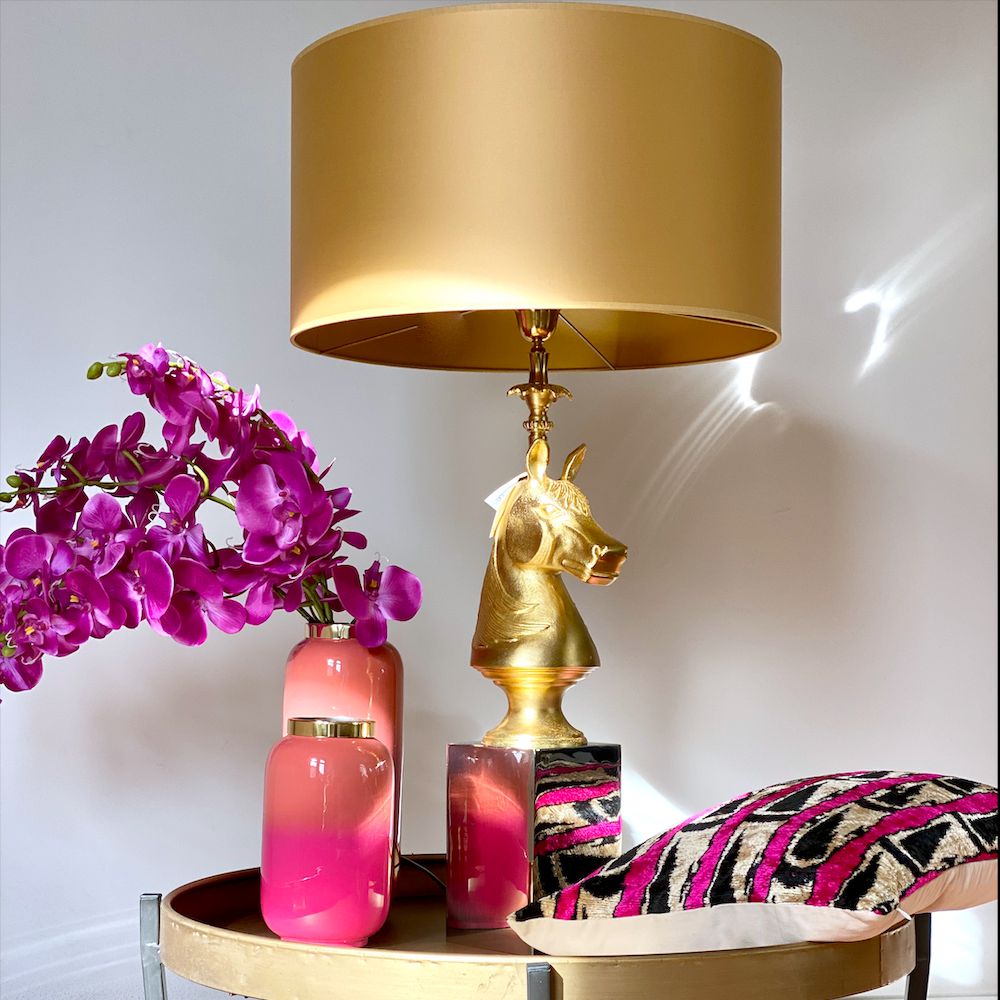 Table lamps & table lights | Table Lamp ‘Caprilli’ Satin Golden Horse 90 Cm Lamps & Lights Table lamps & table lights