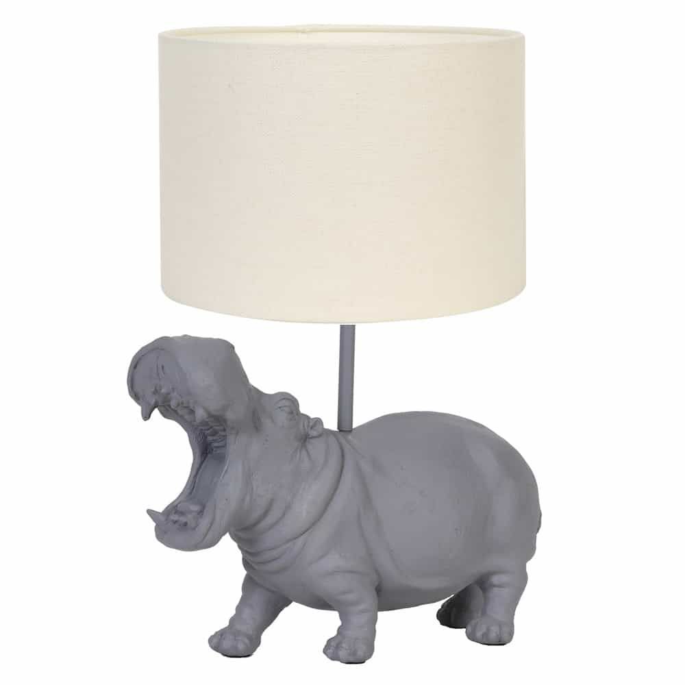 Table lamps & table lights | Table Lamp Hippo Grey-White 36X50Cm Lamps & Lights Table lamps & table lights