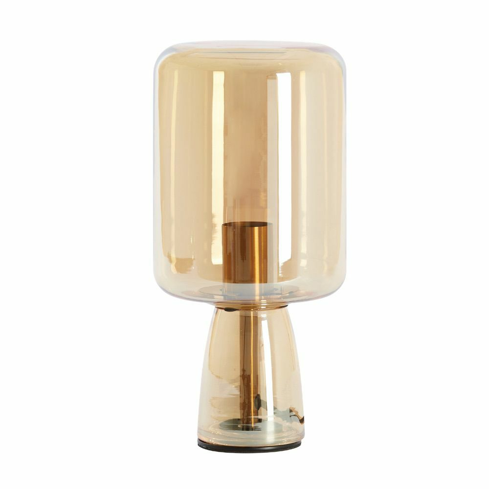 Table lamps & table lights | Table Lamp ‘Lotta’ Glass Amber+Gold Lamps & Lights Table lamps & table lights