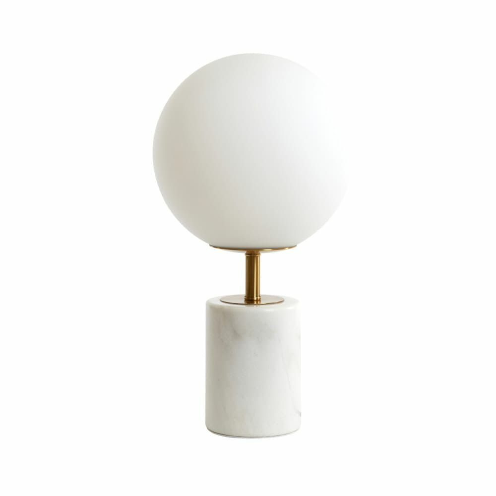 Table lamps & table lights | Table Lamp Medina L, White + Bronze Ø25X47Cm Lamps & Lights Table lamps & table lights