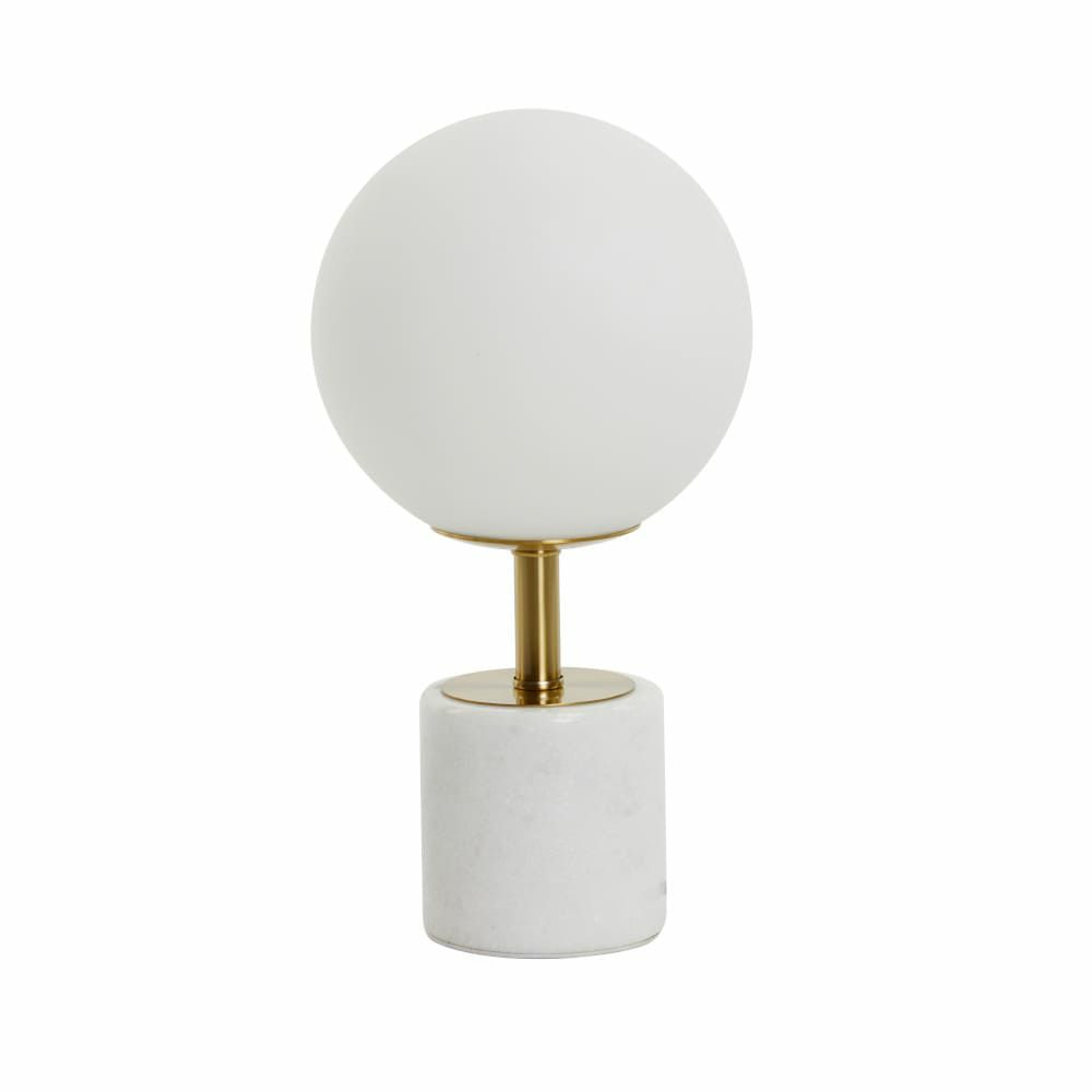 Table lamps & table lights | Table Lamp Medina M, White + Bronze Ø20X35Cm Lamps & Lights Table lamps & table lights