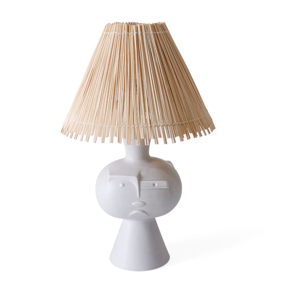 Table lamps & table lights | Table Lamp Metropolis, White/Rattan By Jonathan Adler Lamps & Lights Table lamps & table lights