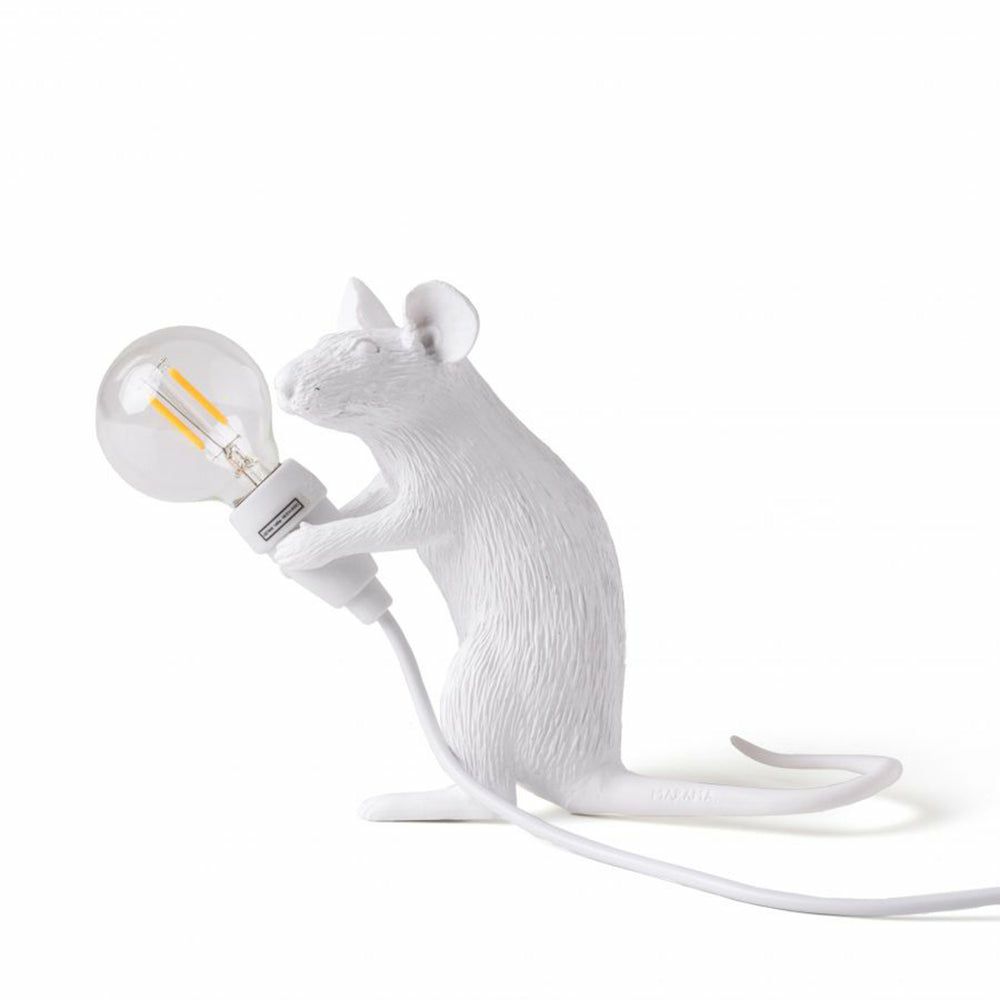 Table lamps & table lights | Table Lamp Mouse Standing White 5X15X12.5Cm With Usb Lamps & Lights Table lamps & table lights