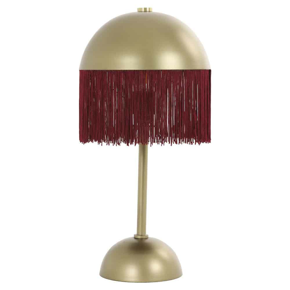 Table lamps & table lights | Table Lamp Oiva Bronze Burgundy Red Ø31X52 Cm Lamps & Lights Table lamps & table lights