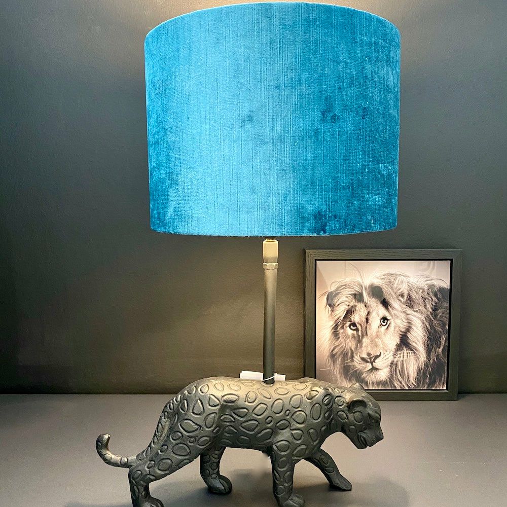 Table lamps & table lights | Table Lamp Panther + Velvet Petrol Lamps & Lights Table lamps & table lights