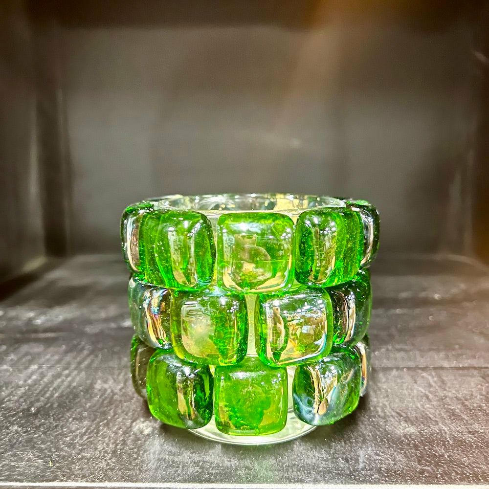 Tealight holder | Tealight Holder Mosaic Glass, Green Ø9.5X8.5 Cm Home Accessories Tealight holder