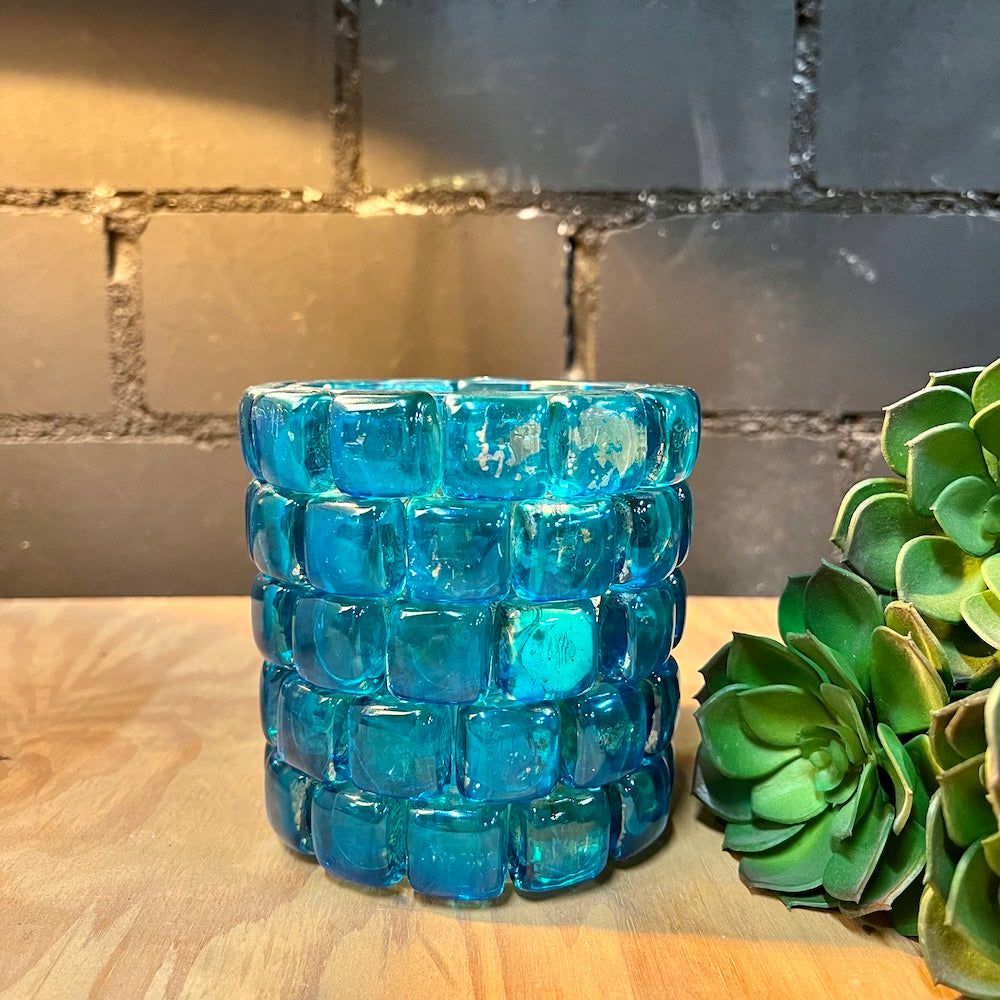 Tealight holder | Tealight Holder Mosaic Glass, Turquoise Ø12.5X12.5 Cm Home Accessories Tealight holder