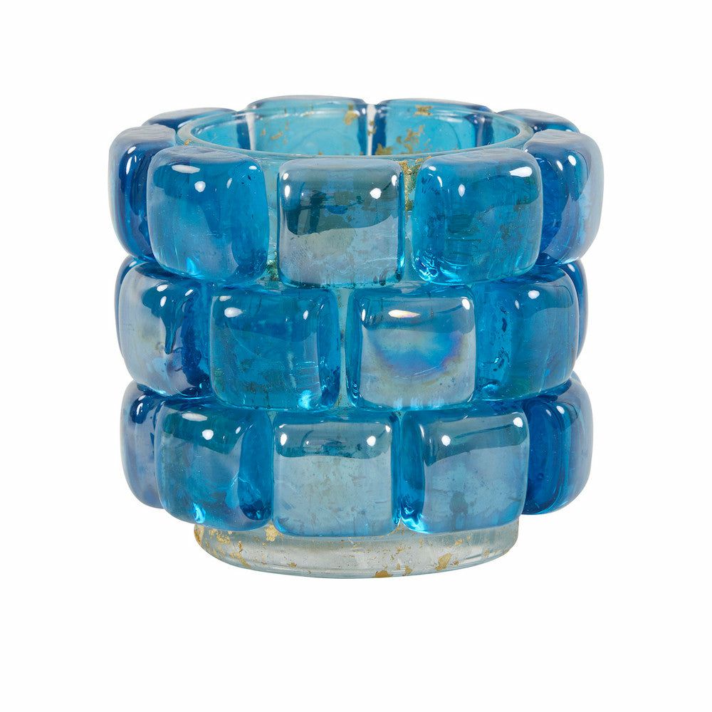 Tealight holder | Tealight Holder Mosaic Glass, Turquoise Ø9.5X8.5 Cm Home Accessories Tealight holder