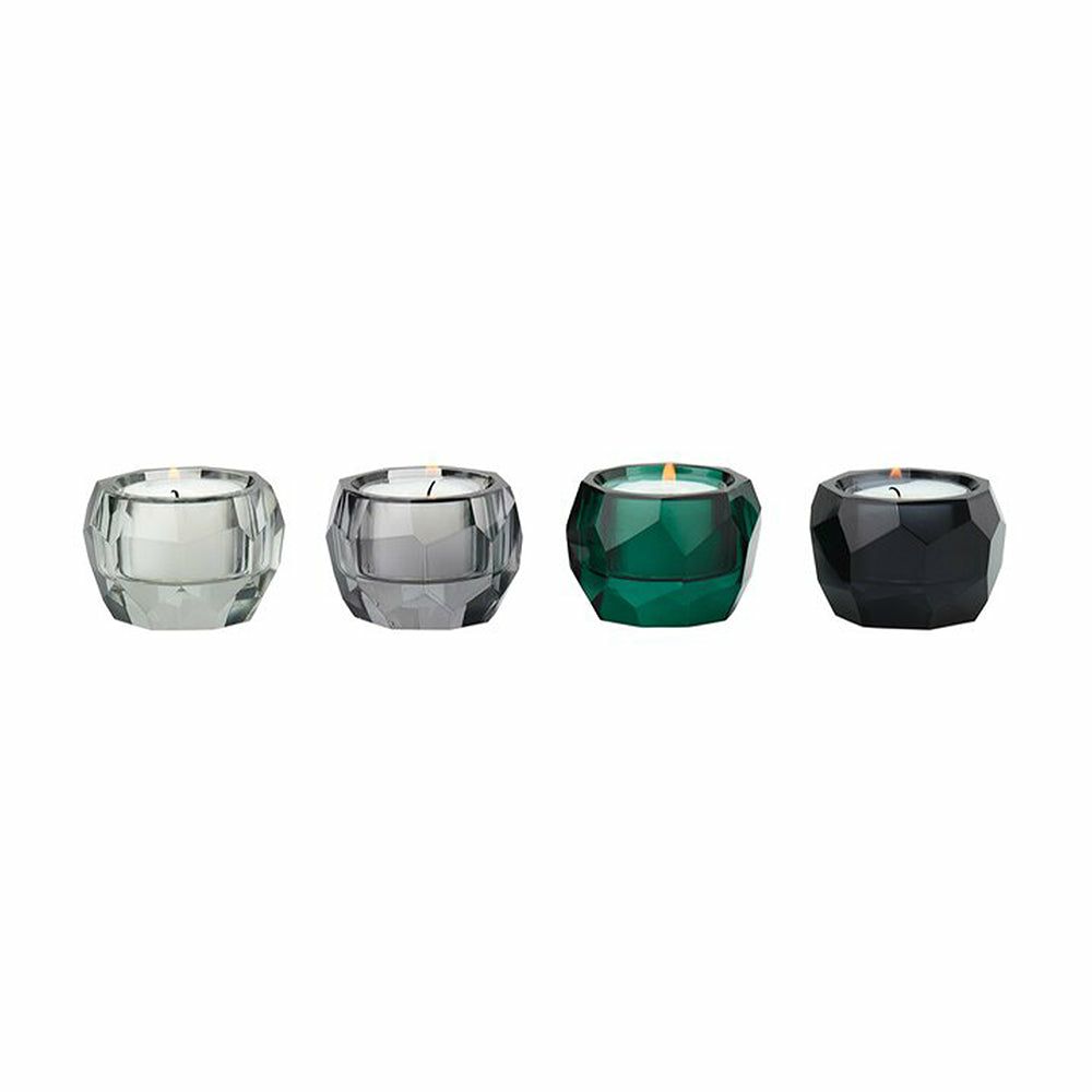 Tealight holder | Tealight Holder Palisades Set Of 4 Gray, Green, Black Home Accessories Tealight holder