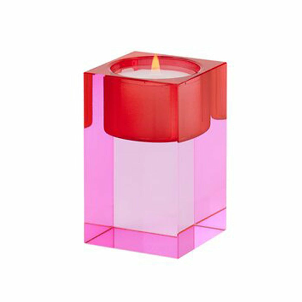 Tealight holder | Tealight Holder Sari In Pink, Red Home Accessories Tealight holder