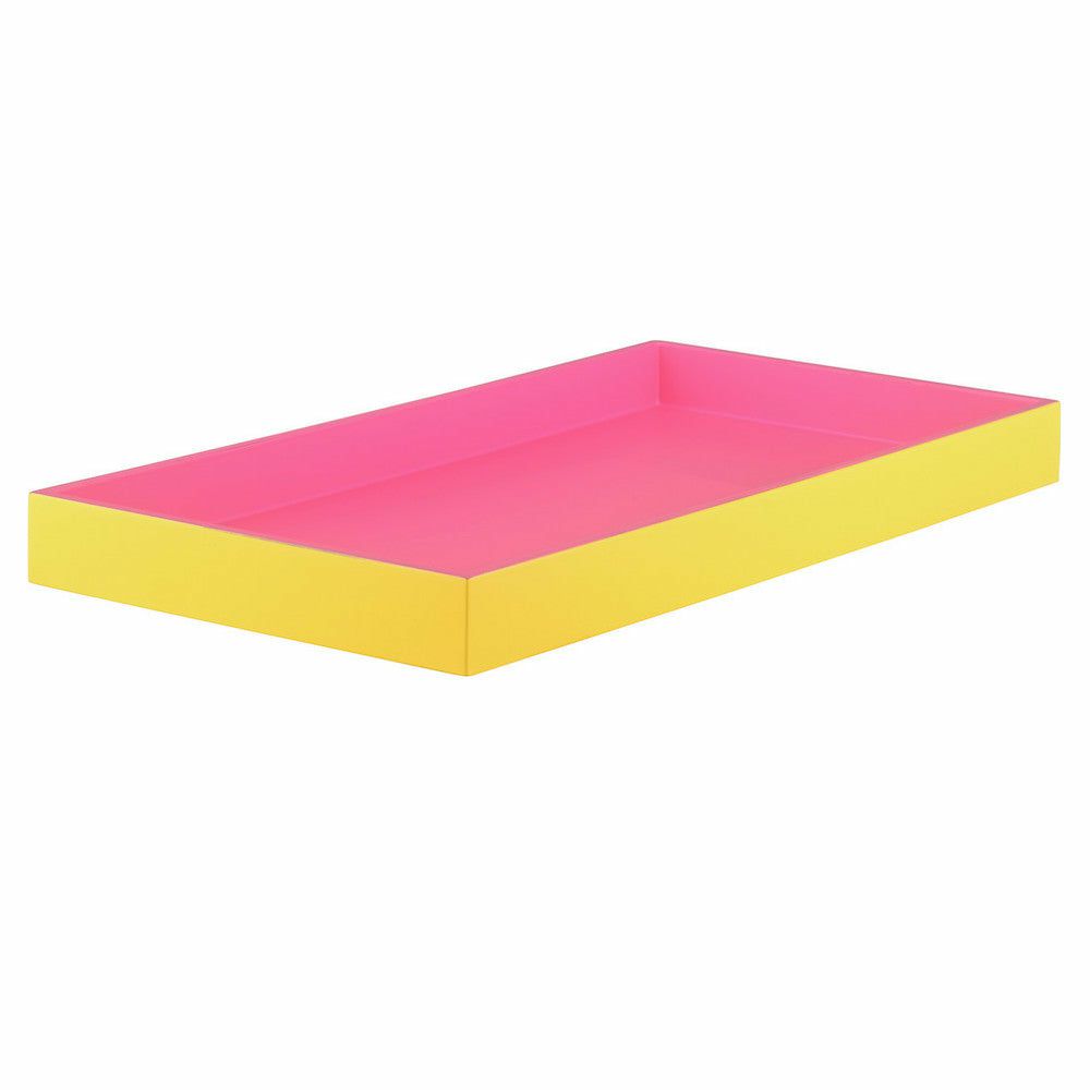 trays | Tray Spa Shiny Yellow/Matt Pink 40.4X21X3.5 Cm Home Accessories trays