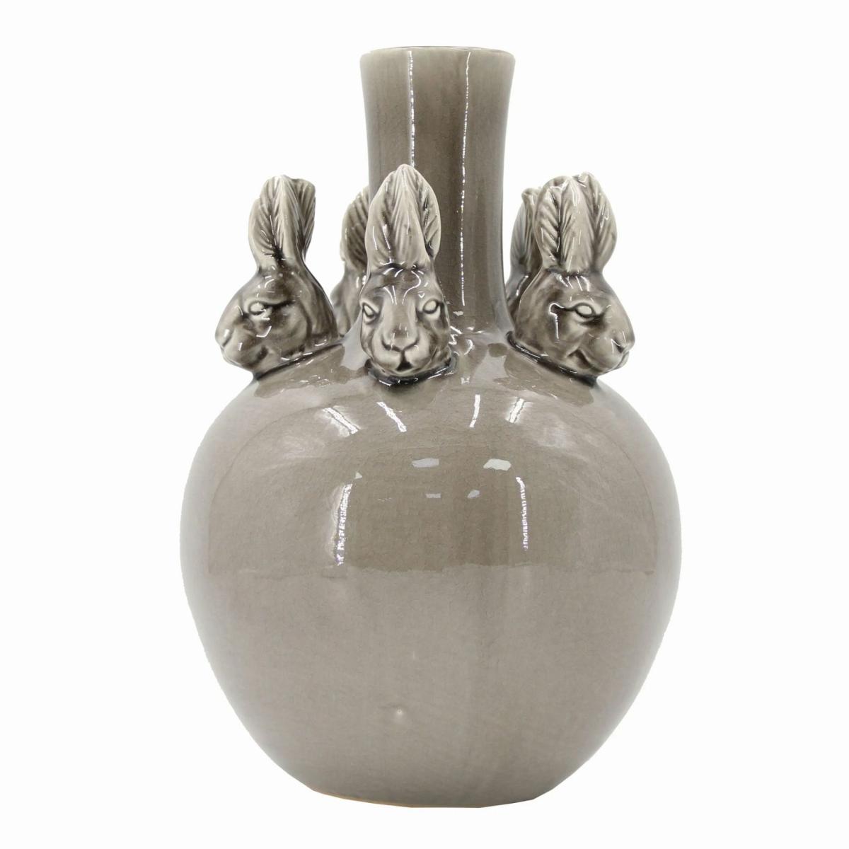 Vases | Vase All Rabbits, Grey, Ø 22 X H 32 Cm Home Accessories Vases