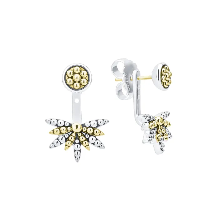 LAGOS Earrings Signature Caviar TwoTone Stud Earrings with Earring Jacket