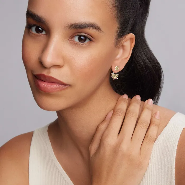 LAGOS Earrings Signature Caviar TwoTone Stud Earrings with Earring Jacket