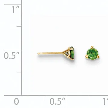 14k 33ct Green Diamond Stud Earrings goldiaca Earrings