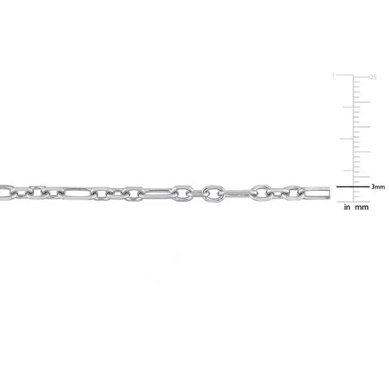 Bracelets JMS always Original Amour 3mm Figaro Rolo Chain Bracelet in Sterling Silver